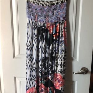 Strapless maxi dress